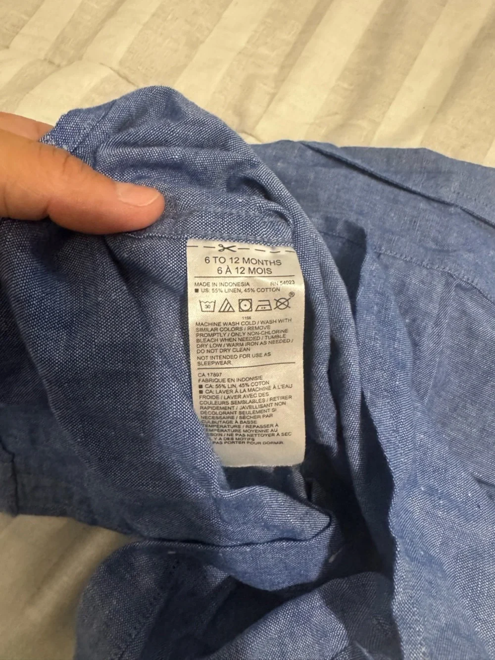 Janie and Jack Indigo Chambray Short-Sleeve Button-Down Shirt
